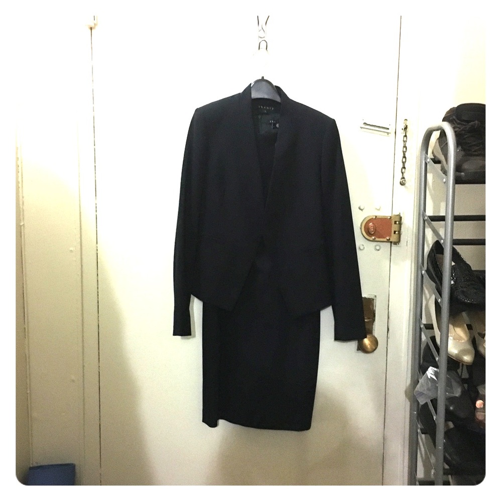 Theory Dark Navy Suit Set - Size 2